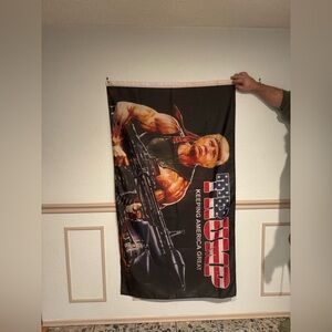 Collector's Rambo"Trump Make America Great Again" Banner Flag